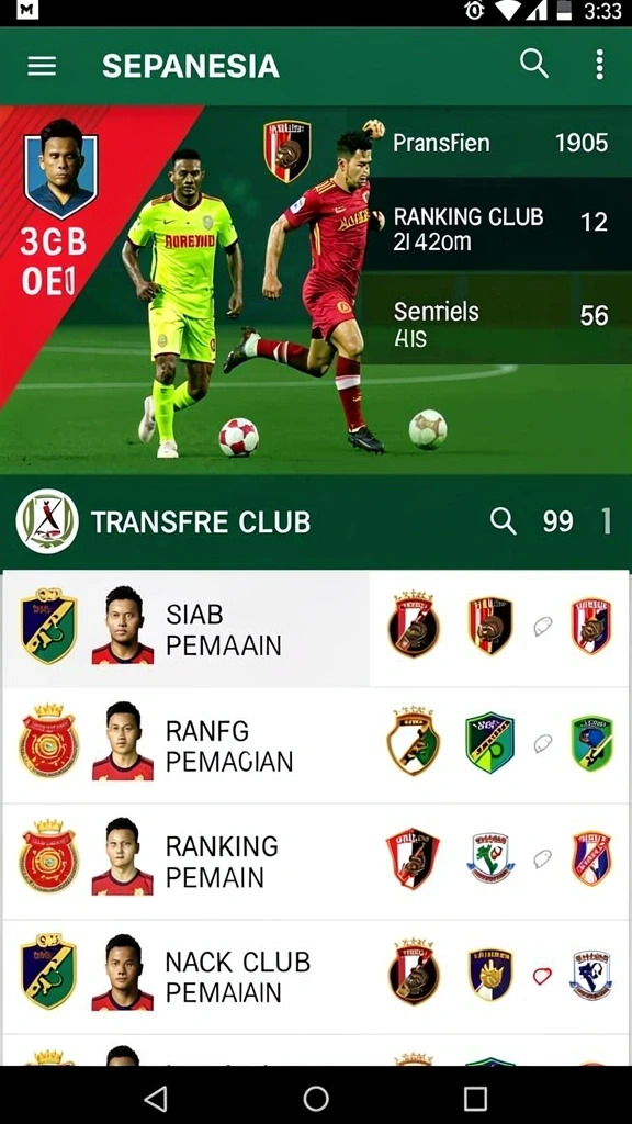 cendana777 - Tampilan antarmuka yang bersih dan mudah digunakan.